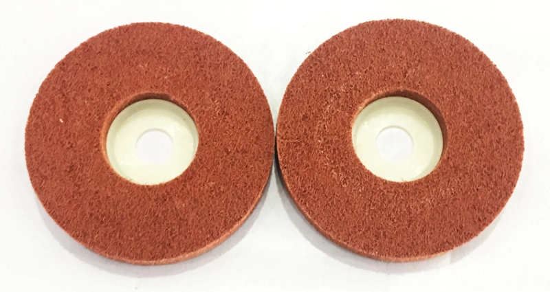 4 Inch Non Woven Polishing Wheel with Plastic Backing Nylon Grinding Disc