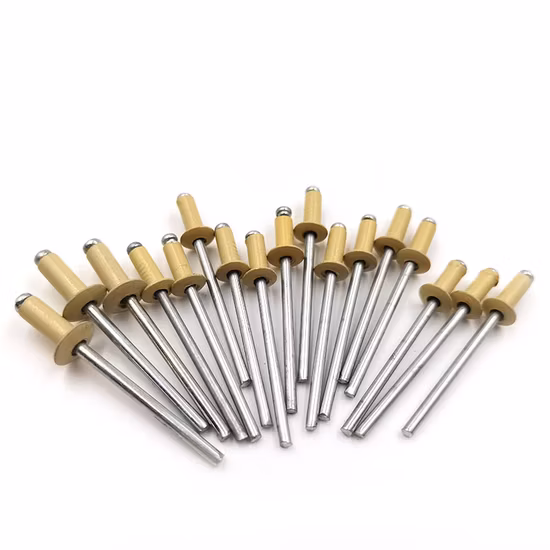 Aluminiumstahlmaterial, natürlicher oder gelb lackierter Kopf, Blindnietnagel 4,8''